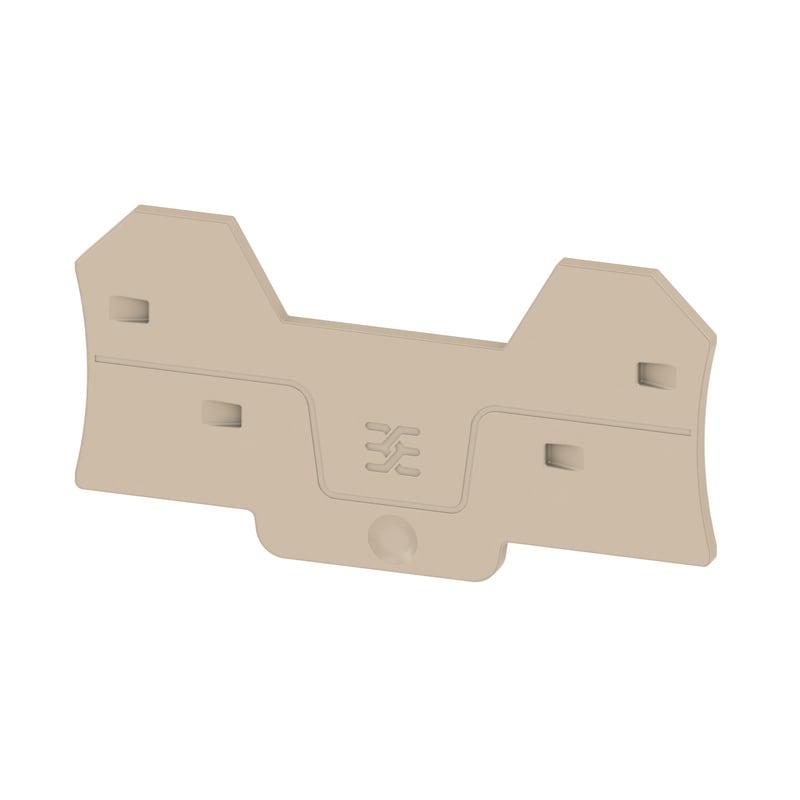 WEIDMULLER - Piastra terminale per morsetti, Beige scuro, Posizione verticale: 77.6 mm, Larghezza: 2.1 mm, V-0, Wemid, bloccabile: Sì