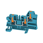 WEIDMULLER - Morsettiera passante, PUSH IN, blu, 4 mm², 32 A, 1000 V, Numero di collegamenti: 3