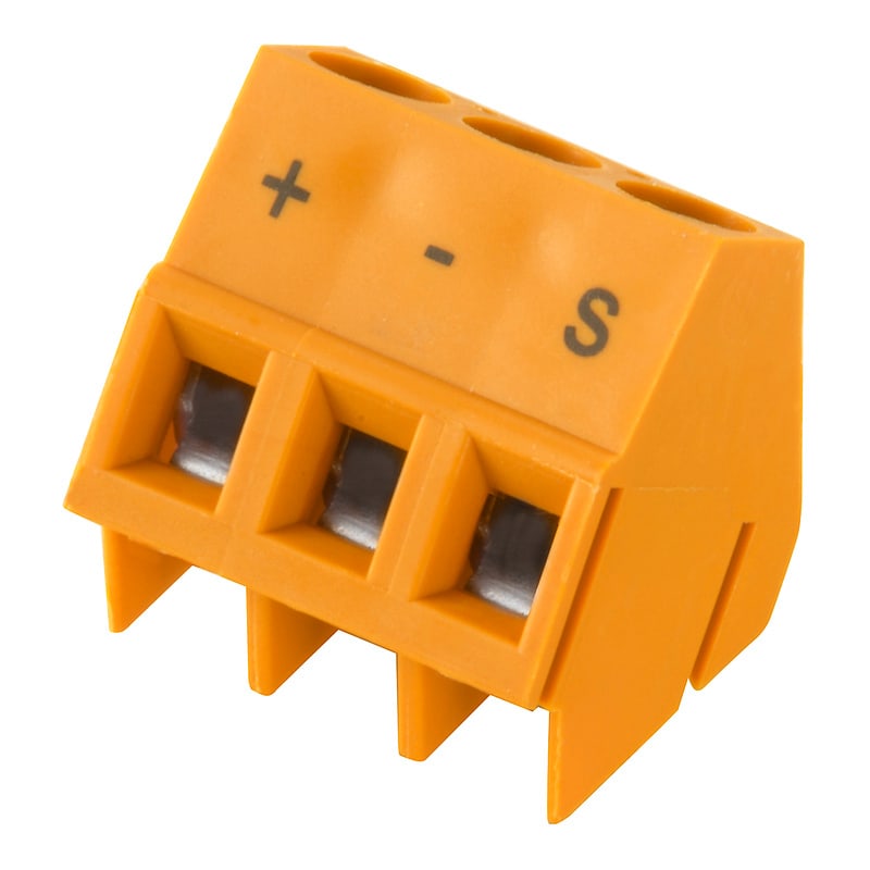 WEIDMULLER - Morsetto per circuito stampato, 320 V, 17.5 A, Passo in mm: 5.08, 2.5 mm², Numero di poli: 3, Collegamento a vite, Collegamento a saldare THT, 135°, B