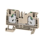 WEIDMULLER - Morsettiera passante, SNAP IN, Beige scuro, 4 mm², 32 A, 1000 V, Numero di collegamenti: 2