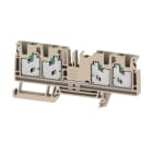 WEIDMULLER - Morsettiera passante, SNAP IN, Beige scuro, 4 mm², 32 A, 1000 V, Numero di collegamenti: 4