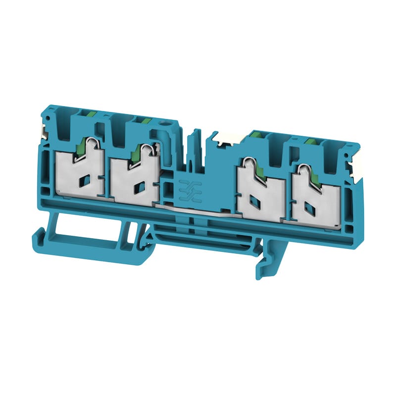 WEIDMULLER - Morsettiera passante, SNAP IN, blu, 4 mm², 32 A, 1000 V, Numero di collegamenti: 4