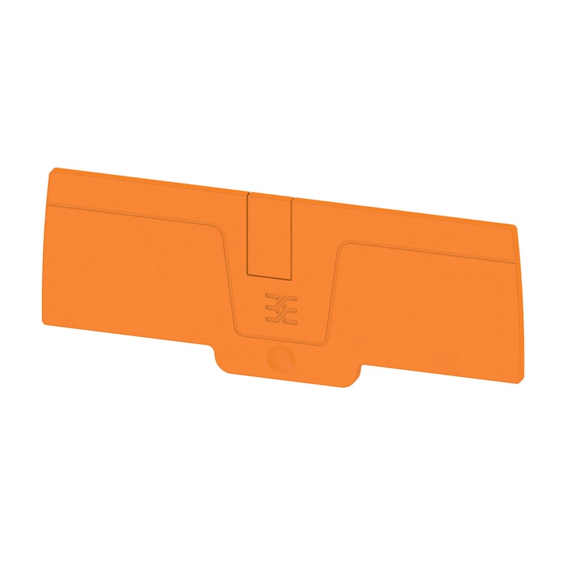 WEIDMULLER - Piastra terminale per morsetti, arancione, Posizione verticale: 100.3 mm, Larghezza: 2 mm, V-0, Wemid, bloccabile: Sì