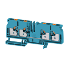 WEIDMULLER - Morsettiera passante, PUSH IN, blu, 6 mm², 41 A, 800 V, Numero di collegamenti: 4