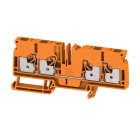 WEIDMULLER - Morsettiera passante, PUSH IN, arancione, 6 mm², 41 A, 800 V, Numero di collegamenti: 4