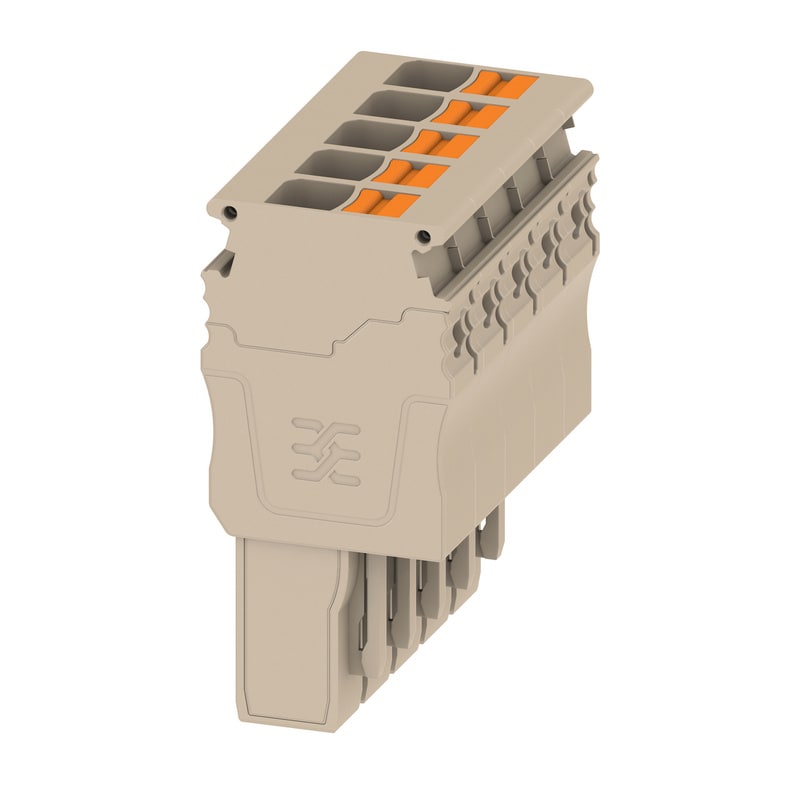 WEIDMULLER - Connettore (Morsetto), PUSH IN, 6 mm², 41 A, 800 V, Numero di collegamenti: 5, Numero di poli: 5, Larghezza: 40.5 mm