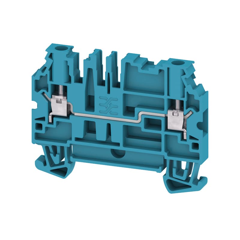 WEIDMULLER - Morsettiera passante, Collegamento a vite, blu, 4 mm², 32 A, 800 V, Numero di collegamenti: 2