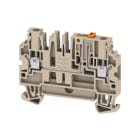 WEIDMULLER - Morsetto sezionatore di prova, Collegamento a vite, Beige scuro, 4 mm², 28 A, 500 V, Numero di collegamenti: 2, Numero di piani: 1