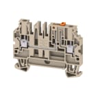 WEIDMULLER - Morsetto sezionatore di prova, Collegamento a vite, Beige scuro, 4 mm², 28 A, 500 V, Numero di collegamenti: 2, Numero di piani: 1