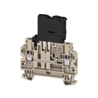 WEIDMULLER - Morsetto componibile portafusibile, Collegamento a vite, Beige scuro, 4 mm², 6.3 A, 500 V, Numero di collegamenti: 2, Numero di piani: 1, TS 35