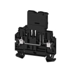 WEIDMULLER - Morsetto componibile portafusibile, Collegamento a vite, nero, 4 mm², 6.3 A, 36 V, Numero di collegamenti: 2, Numero di piani: 1, TS 35