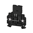 WEIDMULLER - Morsetto componibile portafusibile, Collegamento a vite, nero, 4 mm², 6.3 A, 36 V, Numero di collegamenti: 2, Numero di piani: 1, TS 35