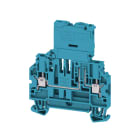 WEIDMULLER - Morsetto componibile portafusibile, Collegamento a vite, blu, 4 mm², 6.3 A, 150 V, Numero di collegamenti: 2, Numero di piani: 1, TS 35