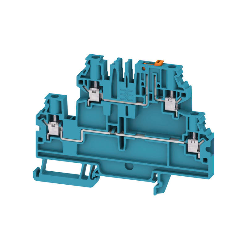 WEIDMULLER - Morsetto sezionatore di prova, Collegamento a vite, blu, 4 mm², 28 A, 500 V, Numero di collegamenti: 4, Numero di piani: 2