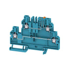 WEIDMULLER - Morsetto sezionatore di prova, Collegamento a vite, blu, 4 mm², 28 A, 500 V, Numero di collegamenti: 4, Numero di piani: 2