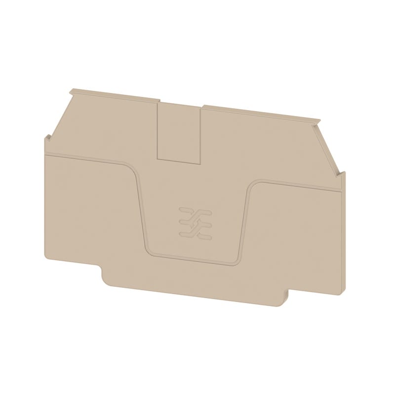 WEIDMULLER - Piastra terminale per morsetti, Beige scuro, Posizione verticale: 60 mm, Larghezza: 2 mm, V-0, Wemid, bloccabile: Sì