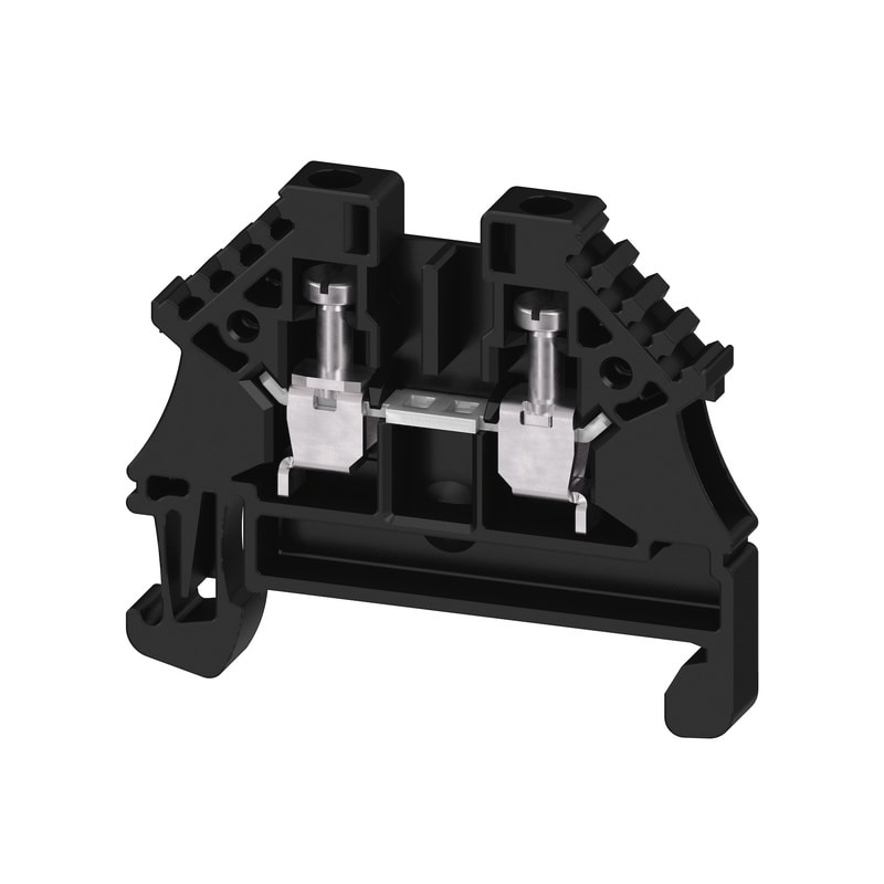 WEIDMULLER - Morsettiera passante, Collegamento a vite, nero, 2.5 mm², 24 A, 500 V, Numero di collegamenti: 2