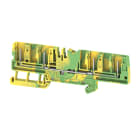 WEIDMULLER - Morsetto innestabile, PUSH IN, Verde/giallo, 2.5 mm², 800 V, Numero di collegamenti: 4, Numero di piani: 1, TS 35