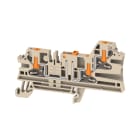 WEIDMULLER - Morsetto sezionatore di prova, PUSH IN, Beige scuro, 2.5 mm², 20 A, 500 V, Numero di collegamenti: 3, Numero di piani: 1