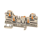 WEIDMULLER - Morsetto sezionatore di prova, PUSH IN, Beige scuro, 2.5 mm², 20 A, 500 V, Numero di collegamenti: 4, Numero di piani: 1
