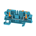 WEIDMULLER - Morsetto sezionatore di prova, PUSH IN, blu, 4 mm², 20 A, 500 V, Numero di collegamenti: 2, Numero di piani: 1