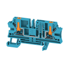 WEIDMULLER - Morsetto sezionatore di prova, PUSH IN, blu, 4 mm², 20 A, 500 V, Numero di collegamenti: 2, Numero di piani: 1