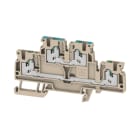 WEIDMULLER - Morsetto componibile a più piani, SNAP IN, Beige scuro, 2.5 mm², 800 V, Numero di collegamenti: 4, Numero di piani: 2, TS 35, V-0