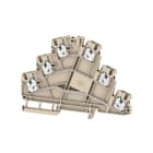 WEIDMULLER - Morsetto componibile a più piani, SNAP IN, Beige scuro, 2.5 mm², 800 V, Numero di collegamenti: 6, Numero di piani: 3, TS 35, V-0