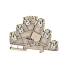 WEIDMULLER - Morsetto componibile a più piani, SNAP IN, Beige scuro, 2.5 mm², 800 V, Numero di collegamenti: 6, Numero di piani: 3, TS 35, V-0
