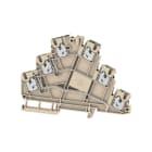 WEIDMULLER - Morsetto componibile a più piani, SNAP IN, Beige scuro, 2.5 mm², 800 V, Numero di collegamenti: 6, Numero di piani: 3, TS 35, V-0