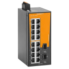 WEIDMULLER - Switch rete, unmanaged, Fast/Gigabit Ethernet, 16x RJ45, 2x 100/1000BaseSFP Slot, -40 °C...75 °C, IP30