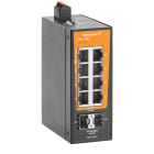 WEIDMULLER - Switch rete, unmanaged, Gigabit Ethernet, 8x RJ45, 2x 100/1000BaseSFP Slot, -40 °C...75 °C, IP30