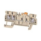 WEIDMULLER - Morsetto sezionatore di prova, PUSH IN, Beige scuro, 1.5 mm², 10 A, 400 V, Numero di collegamenti: 3, Numero di piani: 1
