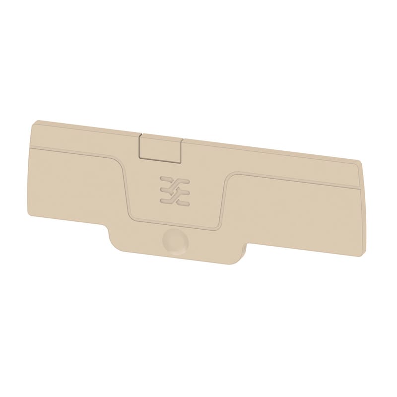 WEIDMULLER - Piastra terminale per morsetti, Beige scuro, Posizione verticale: 74.7 mm, Larghezza: 2.1 mm, V-0, Wemid, bloccabile: Sì
