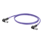 WEIDMULLER - Cavo per installazioni ferroviarie Ethernet (confezionato), Connettore maschio M12 tipo X IP67, angolato, Connettore maschio M12 tipo X IP67, angolato