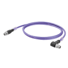 WEIDMULLER - Cavo per installazioni ferroviarie Ethernet (confezionato), M12 tipo X IP 67 maschio diritto, Connettore maschio M12 tipo X IP67, angolato, Lunghezza: