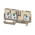 WEIDMULLER - Morsettiera passante, SNAP IN, beige, 6 mm², 41 A, 1000 V, Numero di collegamenti: 3