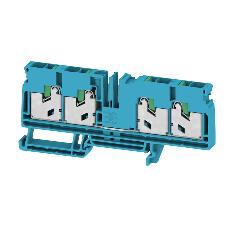 WEIDMULLER - Morsettiera passante, SNAP IN, blu, 6 mm², 41 A, 1000 V, Numero di collegamenti: 4