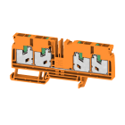 WEIDMULLER - Morsettiera passante, SNAP IN, arancione, 6 mm², 41 A, 1000 V, Numero di collegamenti: 4