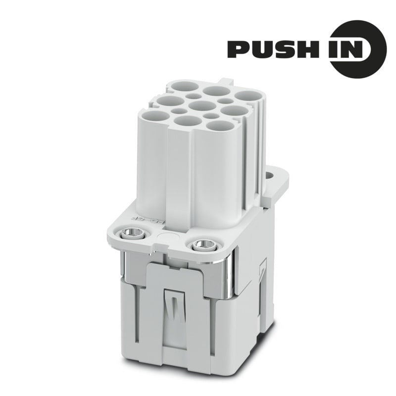 WEIDMULLER - Inserto di contatto (Connettori a innesto industriali), Femmina, 500 V, 16 A, Numero di poli: 8, PUSH IN con attuatore, Dimensioni di installazione: H