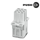 WEIDMULLER - Inserto di contatto (Connettori a innesto industriali), Femmina, 500 V, 16 A, Numero di poli: 8, PUSH IN con attuatore, Dimensioni di installazione: H
