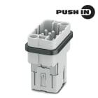 WEIDMULLER - Inserto di contatto (Connettori a innesto industriali), Maschio, 500 V, 16 A, Numero di poli: 8, PUSH IN con attuatore, Dimensioni di installazione: H