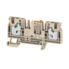 WEIDMULLER - Morsetto sezionatore di prova, SNAP IN, Beige scuro, 4 mm², 20 A, 500 V, Numero di collegamenti: 2, Numero di piani: 1