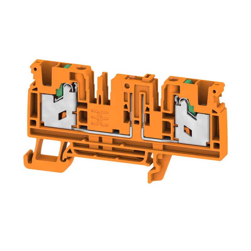 WEIDMULLER - Morsetto sezionatore di prova, SNAP IN, arancione, 4 mm², 20 A, 500 V, Numero di collegamenti: 2, Numero di piani: 1