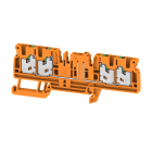 WEIDMULLER - Morsetto sezionatore di prova, SNAP IN, arancione, 2.5 mm², 20 A, 500 V, Numero di collegamenti: 4, Numero di piani: 1