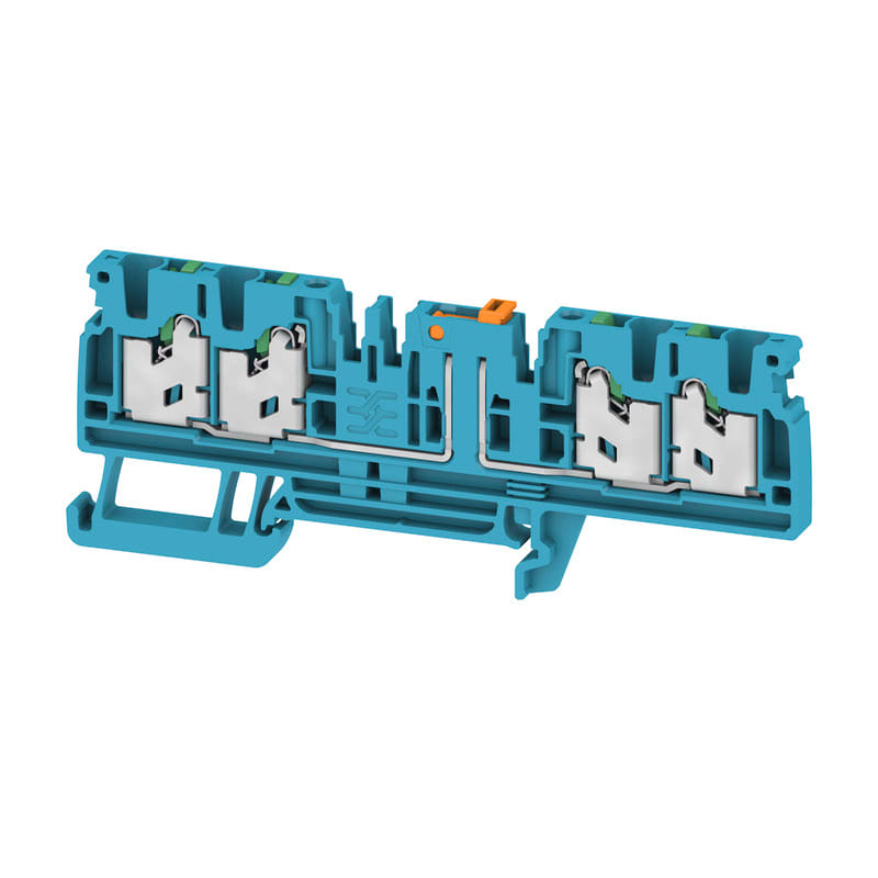 WEIDMULLER - Morsetto sezionatore di prova, SNAP IN, blu, 2.5 mm², 20 A, 500 V, Numero di collegamenti: 4, Numero di piani: 1