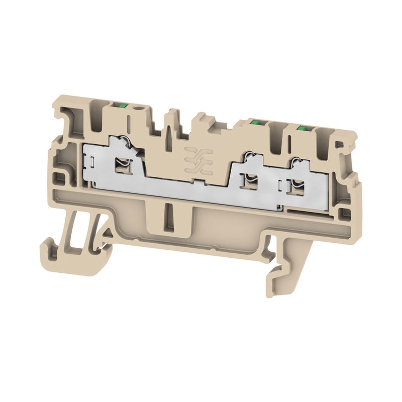 WEIDMULLER - Morsettiera passante, SNAP IN, beige, 1.5 mm², 17.5 A, 500 V, Numero di collegamenti: 3