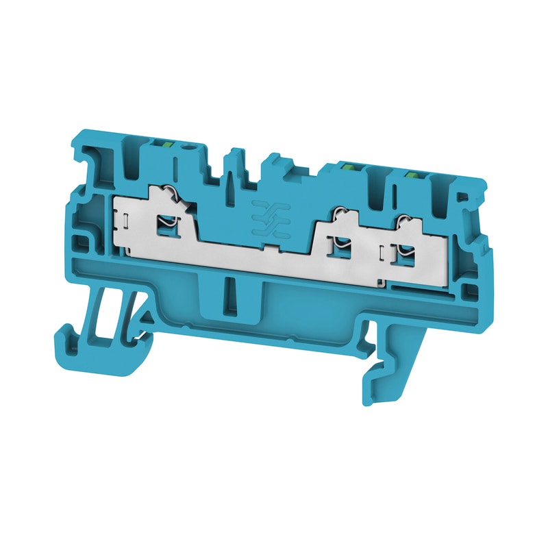 WEIDMULLER - Morsettiera passante, SNAP IN, blu, 1.5 mm², 17.5 A, 500 V, Numero di collegamenti: 3