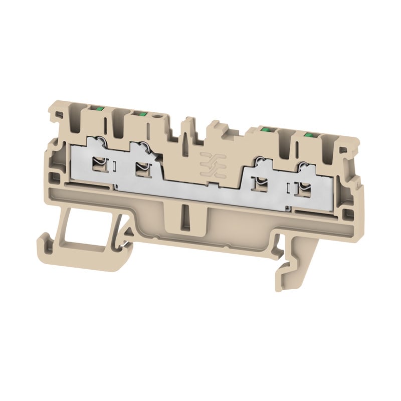 WEIDMULLER - Morsettiera passante, SNAP IN, beige, 1.5 mm², 17.5 A, 500 V, Numero di collegamenti: 4