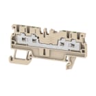 WEIDMULLER - Morsettiera passante, SNAP IN, beige, 1.5 mm², 17.5 A, 500 V, Numero di collegamenti: 4